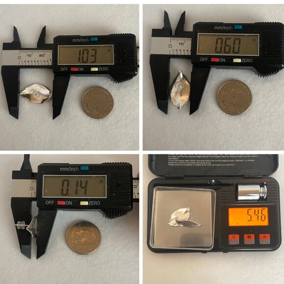 VTG Signed Morrell Sterling Silver 925 Foliage Leaf Earrings - Picture 10 of 16